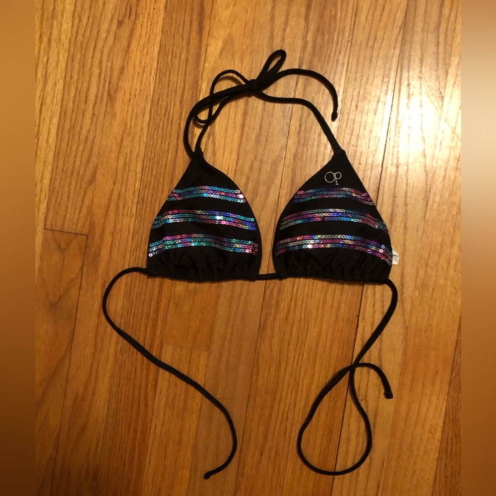Vintage OP bikini top with sequins